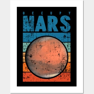 Occupy Mars retro Posters and Art